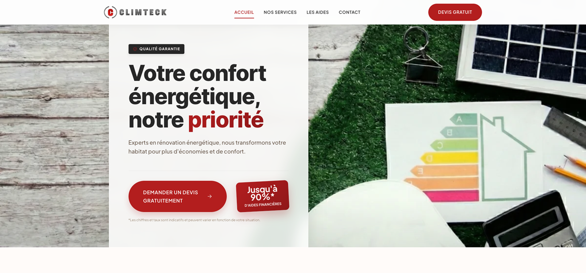 Projet ClimTeck - Création site web