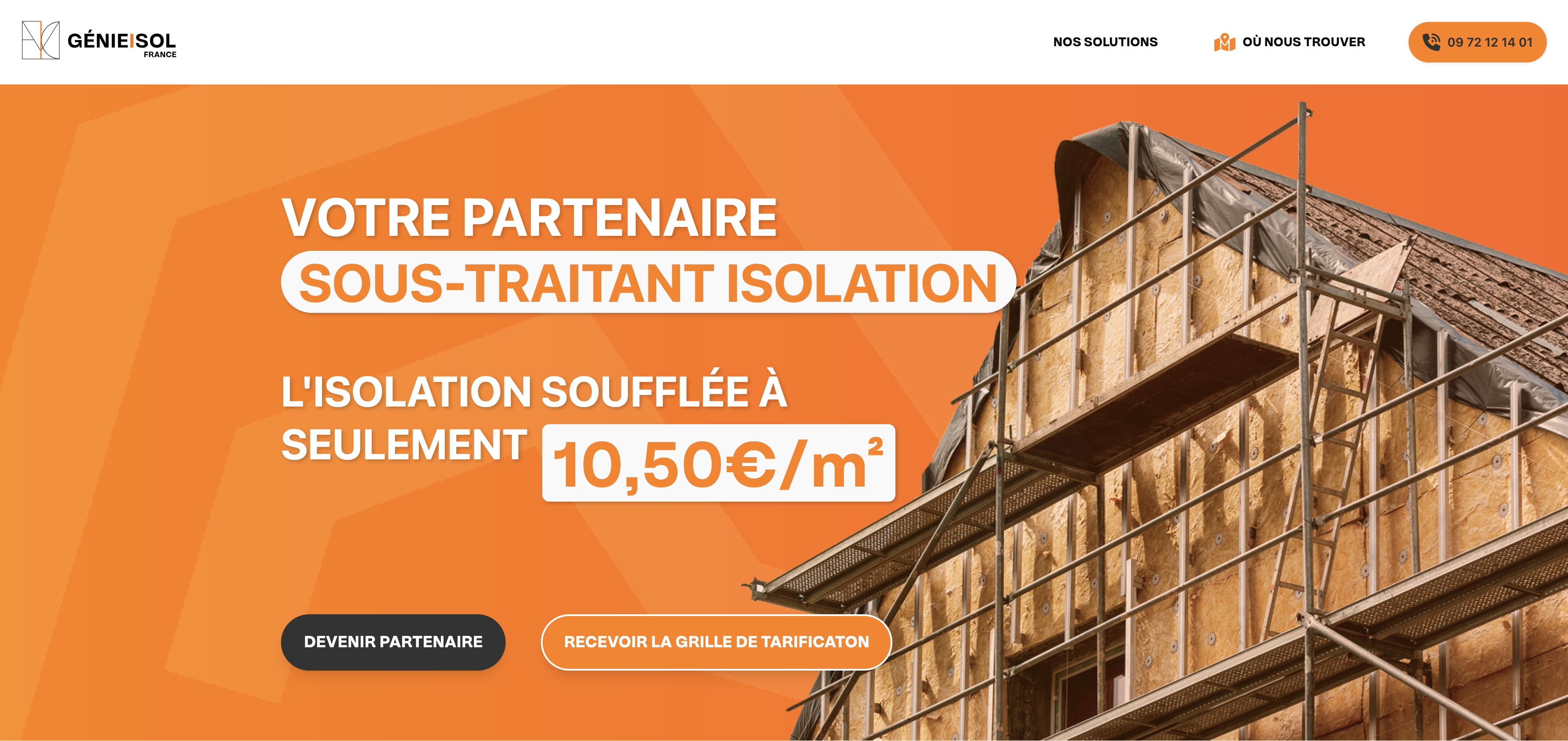 Projet GenieIsol France - Création site web