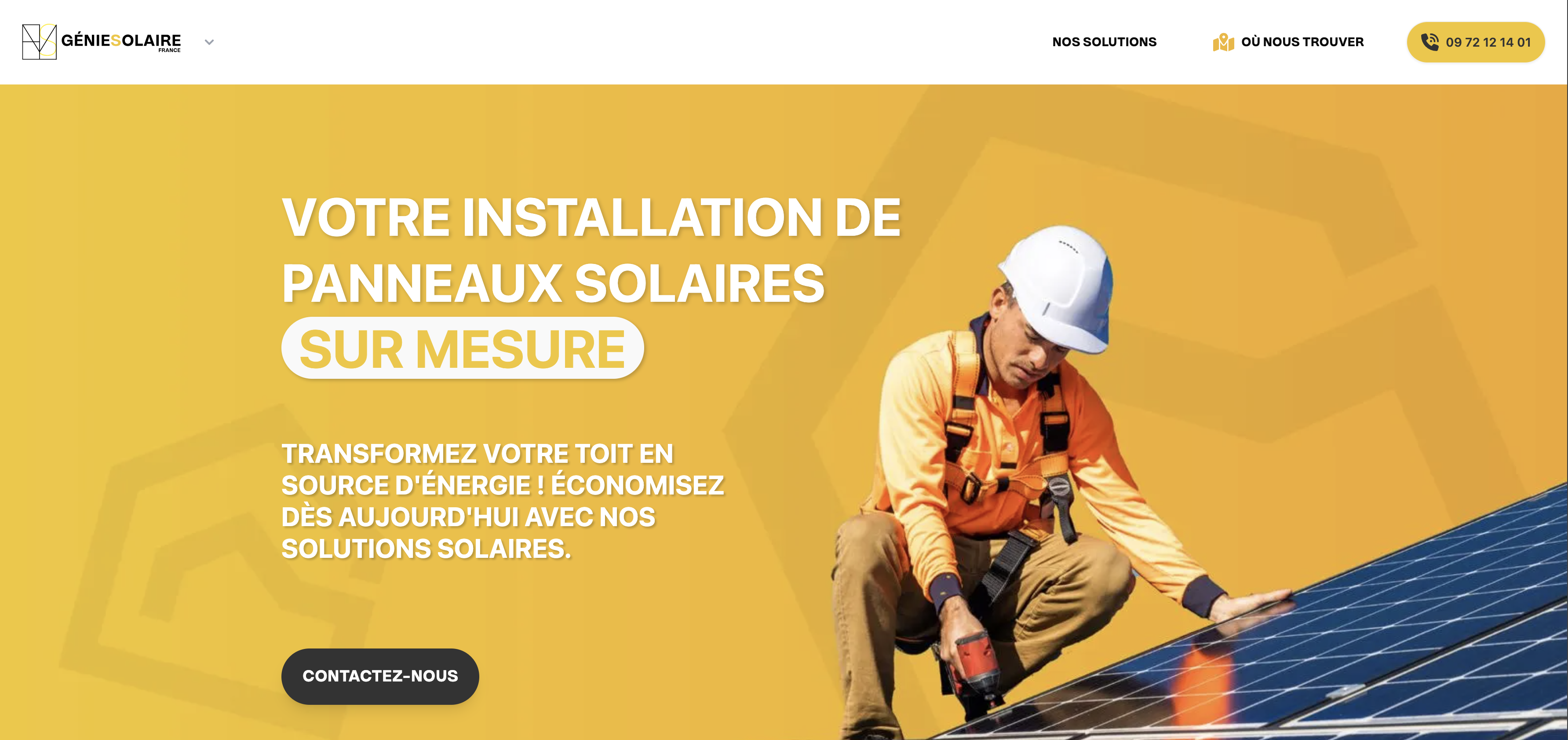 Projet GenieSolaire France - Création site web