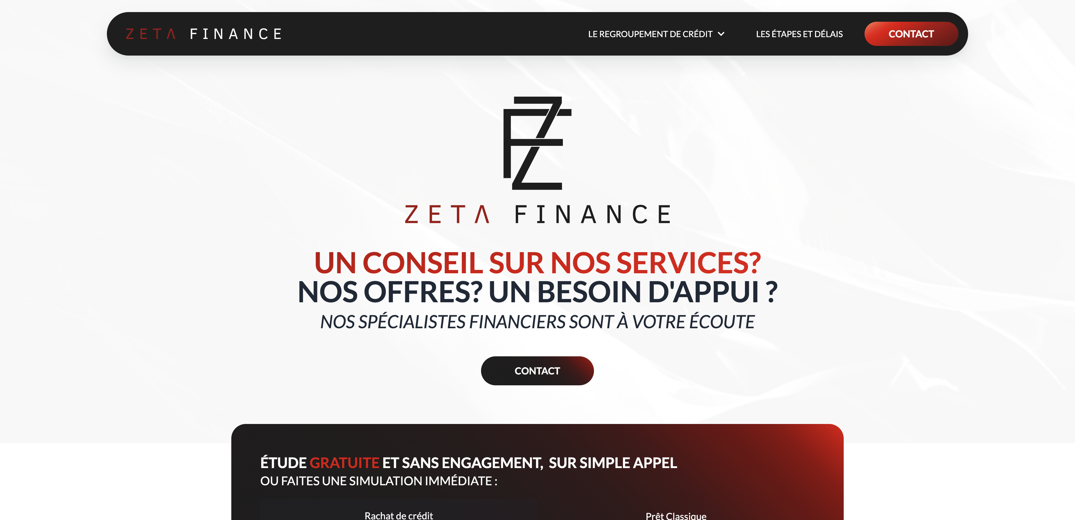 Projet Zeta finance - Création site web